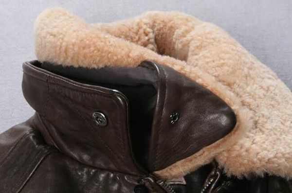 2 colours avirexfly men genuine leather jackets 100% sheepskin leather a2 flight bomber jacket with lamb fur collar, Black
2 colours avirexfly men genuine leather jackets 100% sheepskin leather a2 flight bomber jacket with lamb fur collar, Black