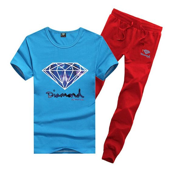 d101 s-5xl new men tracksuits leisure diamond supply t-shirt and long pants suit o-neck elastic waist, Gray 
d101 s-5xl new men tracksuits leisure diamond supply t-shirt and long pants suit o-neck elastic waist, Gray