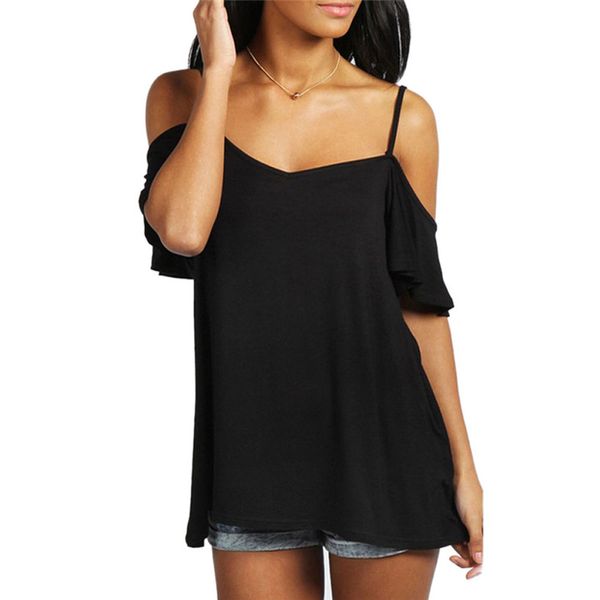 wholesale-fabulous t shirts for the casual blusas solid off shoulder t shirts summer women summer for women stretch uecve, Black
wholesale-fabulous t shirts for the casual blusas solid off shoulder t shirts summer women summer for women stretch uecve, Black