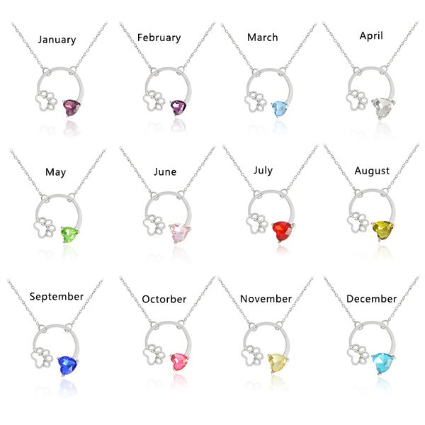 qihe jewelry paws & birthstone necklace dog cat pet paws charm silver color initial necklace pet jewelry memorial gift
qihe jewelry paws & birthstone necklace dog cat pet paws charm silver color initial necklace pet jewelry memorial gift