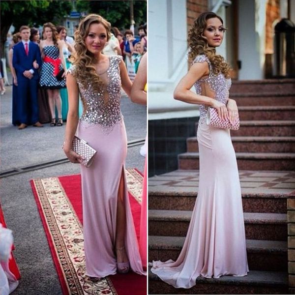 lavender beading split side prom dresses sheer neck cap sleeves illusion chiffon 2017 pageant dresses formal evening gowns sweep train, Black
lavender beading split side prom dresses sheer neck cap sleeves illusion chiffon 2017 pageant dresses formal evening gowns sweep train, Black