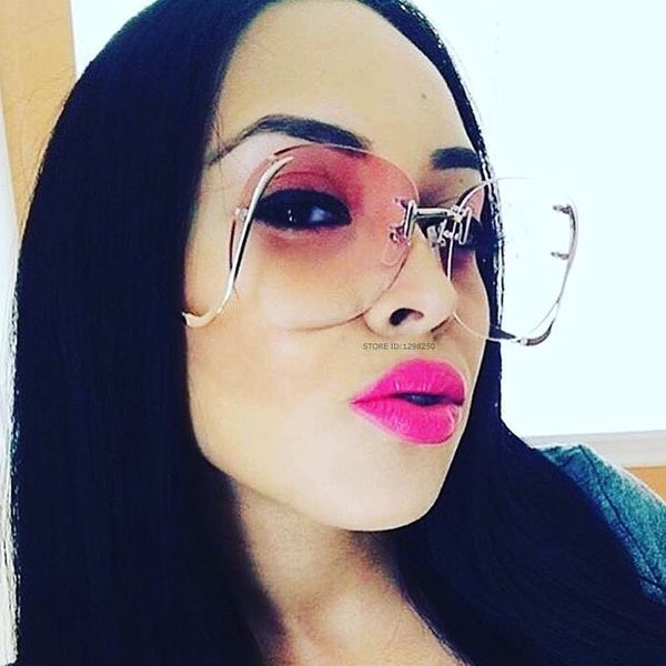 wholesale- 2017 women brand sunglasses cutting rimless gradient sunglasses ladies oversize eyeglasses clear lens aviation sun glasses frame, White;black
wholesale- 2017 women brand sunglasses cutting rimless gradient sunglasses ladies oversize eyeglasses clear lens aviation sun glasses frame, White;black