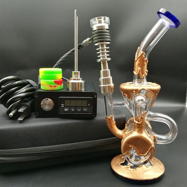 Digital Essential oil vaporizer E Digital Nail full kit with copper plating Faberge Water pipe Glass Bongs Water Pipes Recycler bong dab rig
Digital Essential oil vaporizer E Digital Nail full kit with copper plating Faberge Water pipe Glass Bongs Water Pipes Recycler bong dab rig
