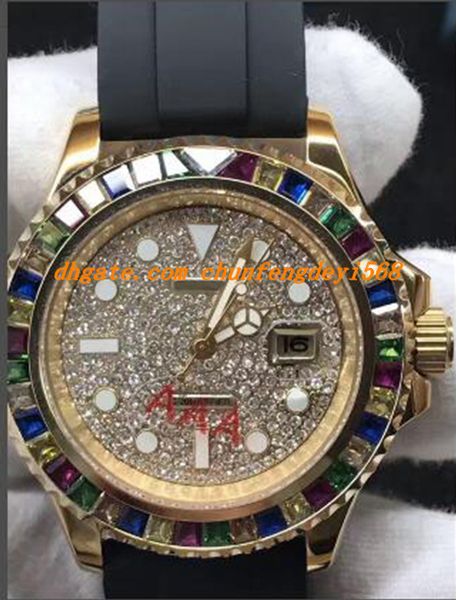 luxury wristwatch watch rubber bracelet 40mm rainbow diamond watch automatic men's watches new arrival, Slivery;brown
luxury wristwatch watch rubber bracelet 40mm rainbow diamond watch automatic men's watches new arrival, Slivery;brown