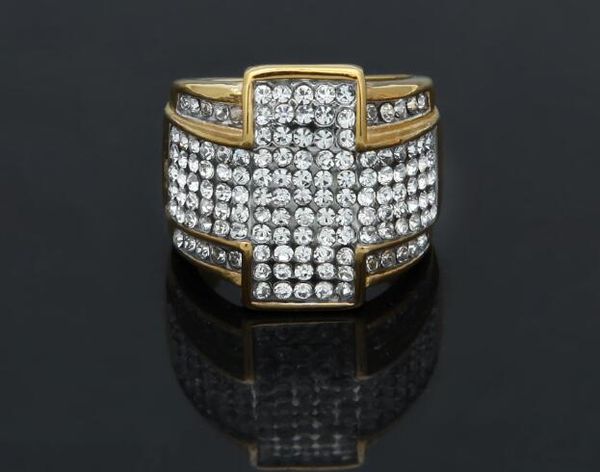 new gold men's stainless steel cross ring bling bling rhinestone crystal gold color punk rings fashion hip hop jewelry dj ring, Golden;silver
new gold men's stainless steel cross ring bling bling rhinestone crystal gold color punk rings fashion hip hop jewelry dj ring, Golden;silver