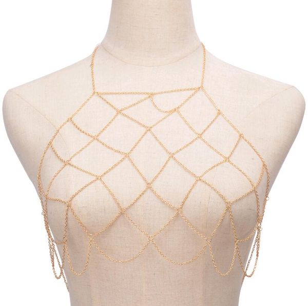 fashion trendy beach jewelry body chain handmade geometric mesh chest breast chains necklace ing, Silver
fashion trendy beach jewelry body chain handmade geometric mesh chest breast chains necklace ing, Silver