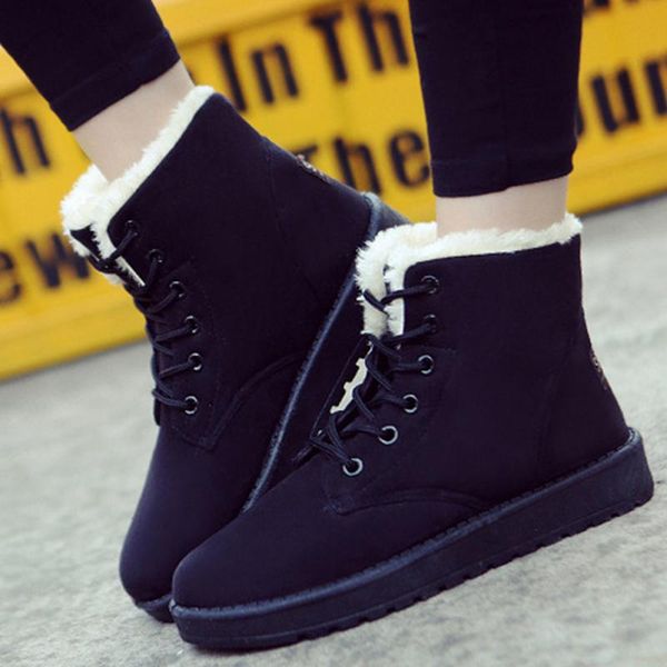 wholesale- fashion women casual boots snow warm winter boots botas mujer lace up fur ankle boots ladies winter lint thickened snow shoes, Black
wholesale- fashion women casual boots snow warm winter boots botas mujer lace up fur ankle boots ladies winter lint thickened snow shoes, Black