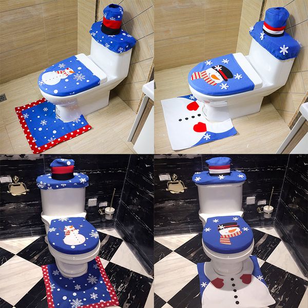 3 piece/set christmas snowman decoration toilet seat covers rug l bathroom set xmas gift wx9-92
3 piece/set christmas snowman decoration toilet seat covers rug l bathroom set xmas gift wx9-92