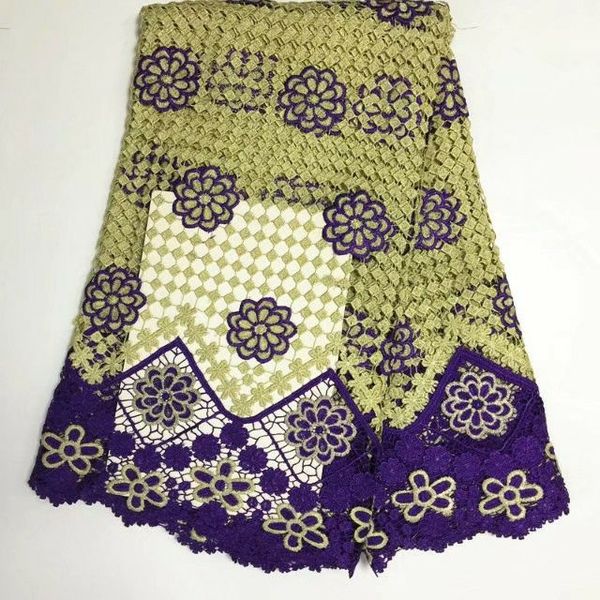 5y/pc wonderful yellow embroidery french cord lace and purple flower design african water soluble lace fabric for dress bw123-4
5y/pc wonderful yellow embroidery french cord lace and purple flower design african water soluble lace fabric for dress bw123-4