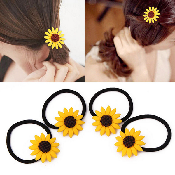 2pcs girl hair rope small hair ornaments sun flower rubber hairpin sunflower #r49, Black;brown
2pcs girl hair rope small hair ornaments sun flower rubber hairpin sunflower #r49, Black;brown