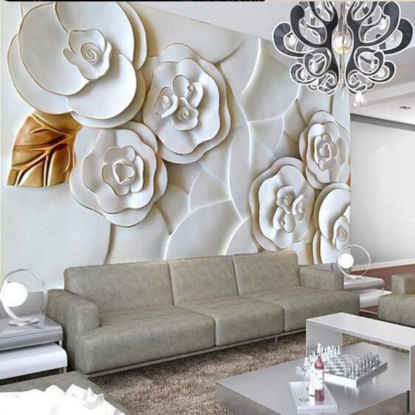wholesale- custom 3d p wallpaper embossed wallpaper of wall paper modern minimalist living room tv background white roses 3d wallpaper
wholesale- custom 3d p wallpaper embossed wallpaper of wall paper modern minimalist living room tv background white roses 3d wallpaper