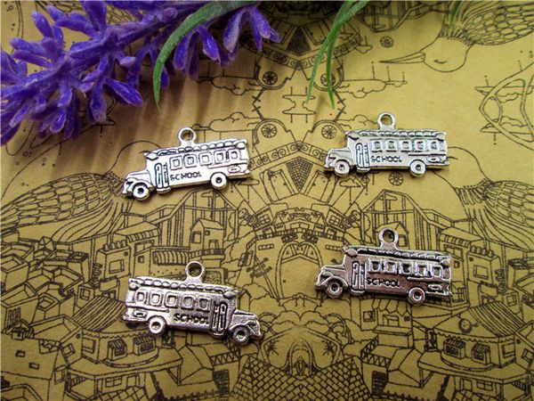 45pcs--school bus charms antique tibetan bronze tone two side school bus pendants/charms 23x13mm, Bronze;silver 
45pcs--school bus charms antique tibetan bronze tone two side school bus pendants/charms 23x13mm, Bronze;silver