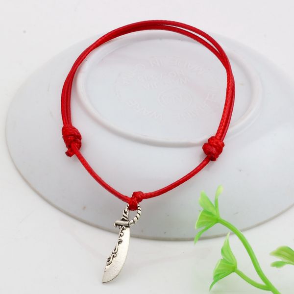 mic 50pcs red waxes rope antique silver pirate knife charm adjustable bracelet b-51, Golden;silver
mic 50pcs red waxes rope antique silver pirate knife charm adjustable bracelet b-51, Golden;silver