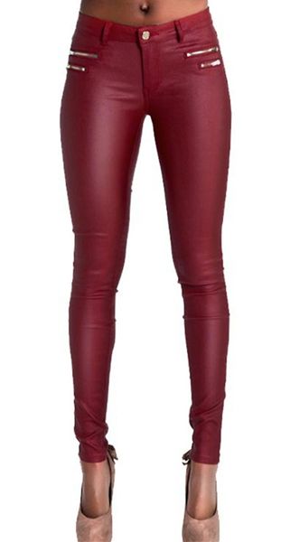 wholesale- lowrise wine red pu skinny pencil jeans plus size full length slim leather pencil pants sculpt locomotive jeans double zippers, Blue
wholesale- lowrise wine red pu skinny pencil jeans plus size full length slim leather pencil pants sculpt locomotive jeans double zippers, Blue