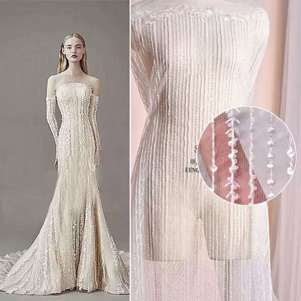 белое вышитое кружево с бисером и блестками сетка вышивальная ткань свадебное вечернее платье кружевная ткань l006, White;gold 
белое вышитое кружево с бисером и блестками сетка вышивальная ткань свадебное вечернее платье кружевная ткань l006, White;gold