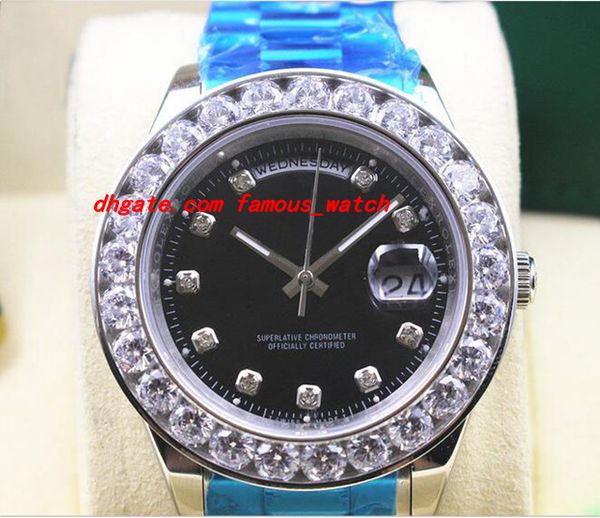 luxury watches white gold w/ mens bigger diamond black dial & ceramic bezel 41mm automatic mechanical movement men watch wristwatch, Slivery;brown
luxury watches white gold w/ mens bigger diamond black dial & ceramic bezel 41mm automatic mechanical movement men watch wristwatch, Slivery;brown