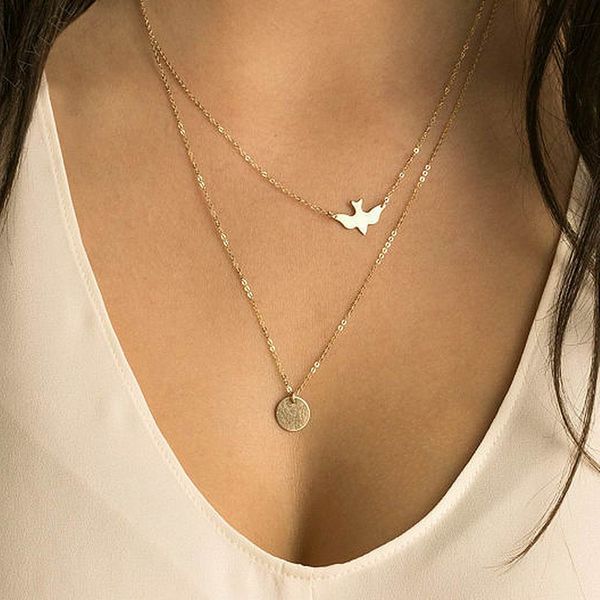 New imple coin dove bird pendant necklace jewelry cute tiny multilayer pendant necklace women clavicle chain imple necklace
New imple coin dove bird pendant necklace jewelry cute tiny multilayer pendant necklace women clavicle chain imple necklace