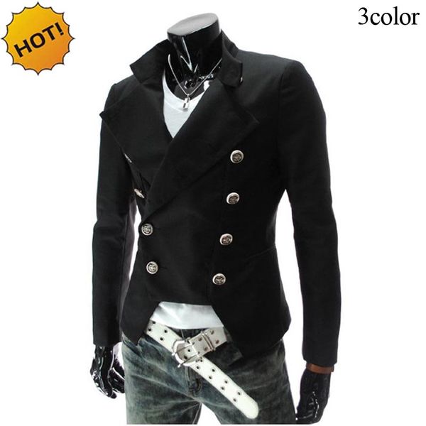 new 2017 spring autumn double breasted evening dress casual suit british slim fit blazer men masculino designs homme brand cloth, Black;brown
new 2017 spring autumn double breasted evening dress casual suit british slim fit blazer men masculino designs homme brand cloth, Black;brown