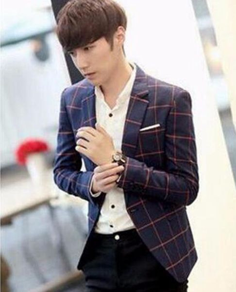 man han edition business leisure fashion the new trend of england checked dress suit coat fine personality / m-3xl, White;black
man han edition business leisure fashion the new trend of england checked dress suit coat fine personality / m-3xl, White;black