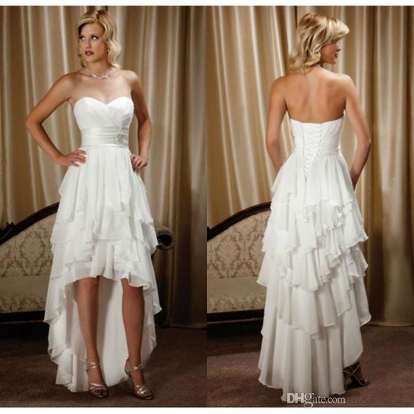 high low beach wedding dresses 2019 new beaded sweetheart short ruffled chiffon bridal gowns vestido de noiva custom w825, White
high low beach wedding dresses 2019 new beaded sweetheart short ruffled chiffon bridal gowns vestido de noiva custom w825, White