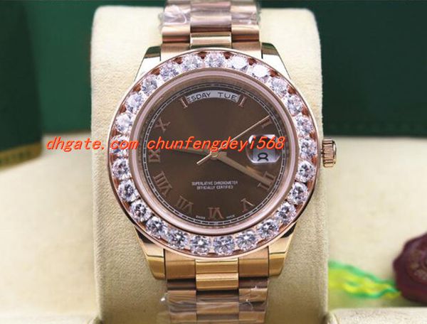 luxury 18k rose gold roman mens 41mm automatic movement bigger diamond bezel watch men's watch, Slivery;brown
luxury 18k rose gold roman mens 41mm automatic movement bigger diamond bezel watch men's watch, Slivery;brown