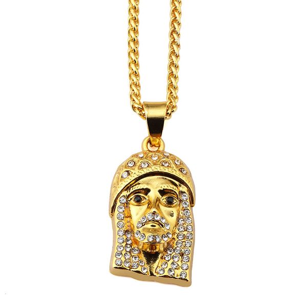 fashion hip hop rock jewelry men jesus piece pendant necklaces 18k gold plated 75cm long chains design filling pieces men, Silver
fashion hip hop rock jewelry men jesus piece pendant necklaces 18k gold plated 75cm long chains design filling pieces men, Silver