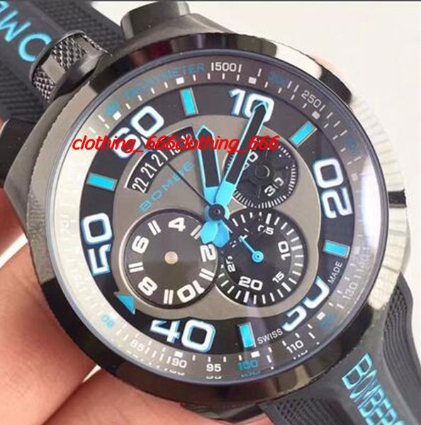 fashion luxury watch new authentic bomberg bolt 68 quartz chrono blue pvd rubber bracelet watch 45mm men watches, Slivery;brown
fashion luxury watch new authentic bomberg bolt 68 quartz chrono blue pvd rubber bracelet watch 45mm men watches, Slivery;brown