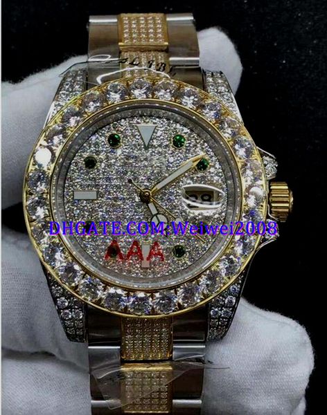 4 style mens swiss watch 116610/116613 green diamond dial date watch automatic watch big diamond bezel 40mm diamond stainless steel strap, Slivery;brown
4 style mens swiss watch 116610/116613 green diamond dial date watch automatic watch big diamond bezel 40mm diamond stainless steel strap, Slivery;brown