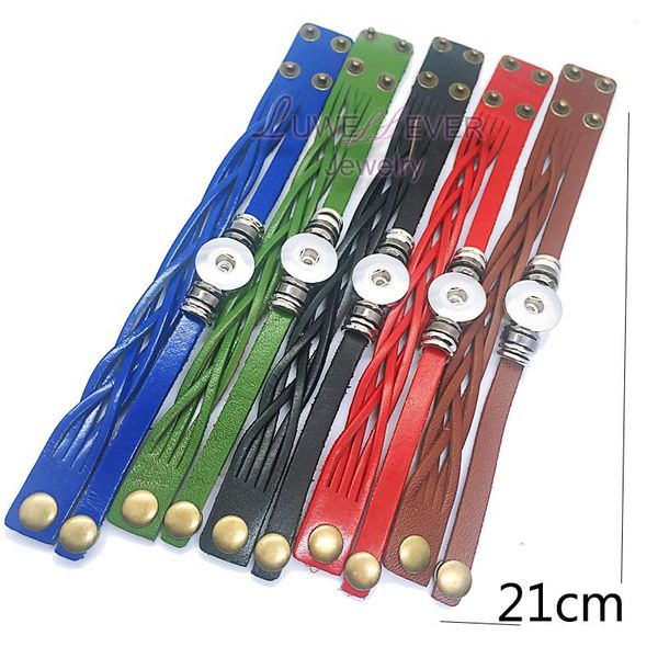 135 hand woven original genuine leather retro fashion bracelet snap button jewelry charm jewelry for women(fit 18mm button, Golden;silver
135 hand woven original genuine leather retro fashion bracelet snap button jewelry charm jewelry for women(fit 18mm button, Golden;silver
