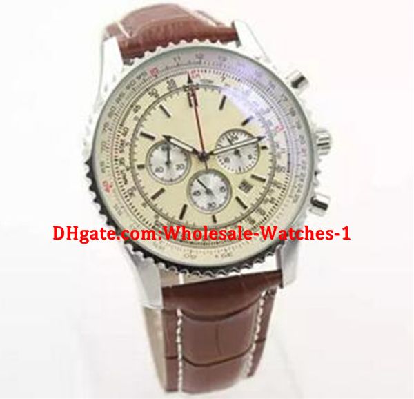 wholesale - quartz -watch men white dial silver fluted case leather belt silver skeleton 1884 navitimer watch, Slivery;brown
wholesale - quartz -watch men white dial silver fluted case leather belt silver skeleton 1884 navitimer watch, Slivery;brown