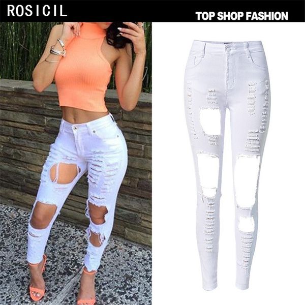 wholesale- rosicil women jeans slimmer elasticity pencil pants big holes skinny jeans woman plus size white ripped jeans women top009-w#, Blue
wholesale- rosicil women jeans slimmer elasticity pencil pants big holes skinny jeans woman plus size white ripped jeans women top009-w#, Blue