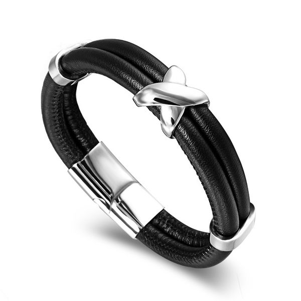 stainless steel charms bracelets & bangles leather bracelet men jewelry wholesale magnet clasps design jewelry, Black
stainless steel charms bracelets & bangles leather bracelet men jewelry wholesale magnet clasps design jewelry, Black