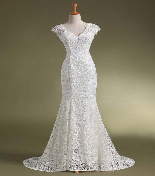 capped v neck lace mermaid wedding dress with appliques 2018 white ivory bridal dress custom made
capped v neck lace mermaid wedding dress with appliques 2018 white ivory bridal dress custom made