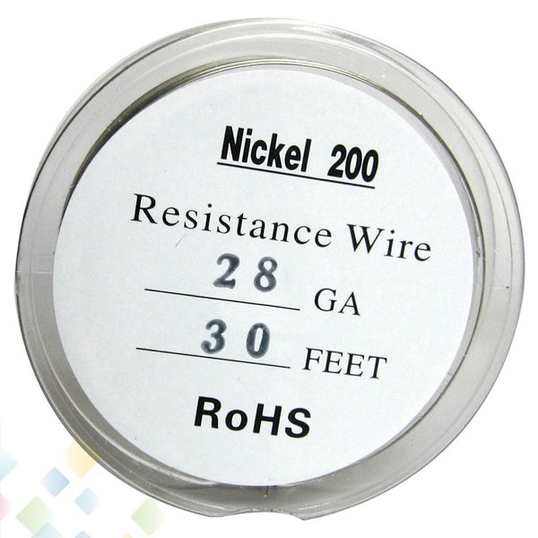 

Pure Nickel Ni200 Wire Temperature Control Wire 30 Feet 20 22 24 26 28 30 32 Gauge for Atomizer TC Mod DHL Free