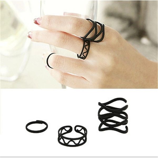 midi rings 3piece sets midi ring black knuckle ring alloy engagement rings fashion ring lady accessories wholesale price, Golden;silver
midi rings 3piece sets midi ring black knuckle ring alloy engagement rings fashion ring lady accessories wholesale price, Golden;silver