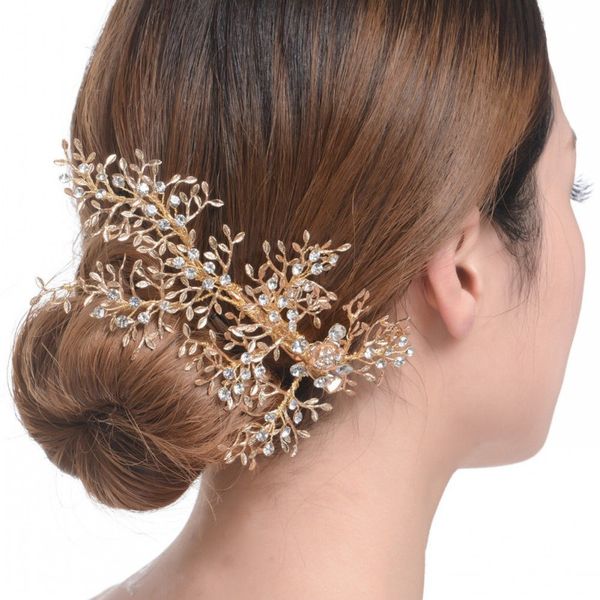 beijia Exquisite Gold Branch Crystal Wedding Tiara Vintage Bridal Hair Clip Comb Handmade Headpiece Women Accessories
beijia Exquisite Gold Branch Crystal Wedding Tiara Vintage Bridal Hair Clip Comb Handmade Headpiece Women Accessories