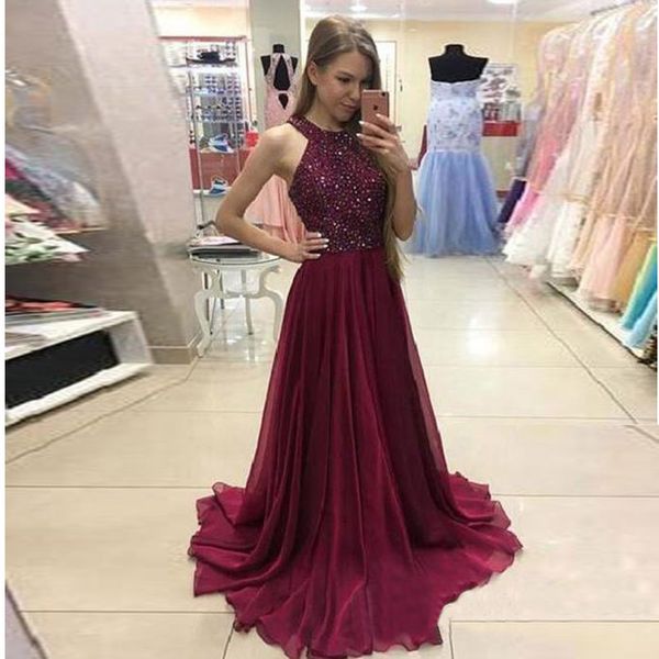 crystal prom dress beaded jewe spaghetti sleeveless evening gowns a-line sweep-train formal occasion dresses, Black;red 
crystal prom dress beaded jewe spaghetti sleeveless evening gowns a-line sweep-train formal occasion dresses, Black;red