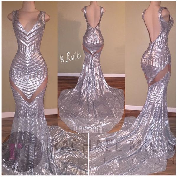 2017 серебряный блестками пром платья глубокий v шеи sexy backless длинные вечерние платья блестящие pageant платья sexy русалка знаменитост, Black
2017 серебряный блестками пром платья глубокий v шеи sexy backless длинные вечерние платья блестящие pageant платья sexy русалка знаменитост, Black