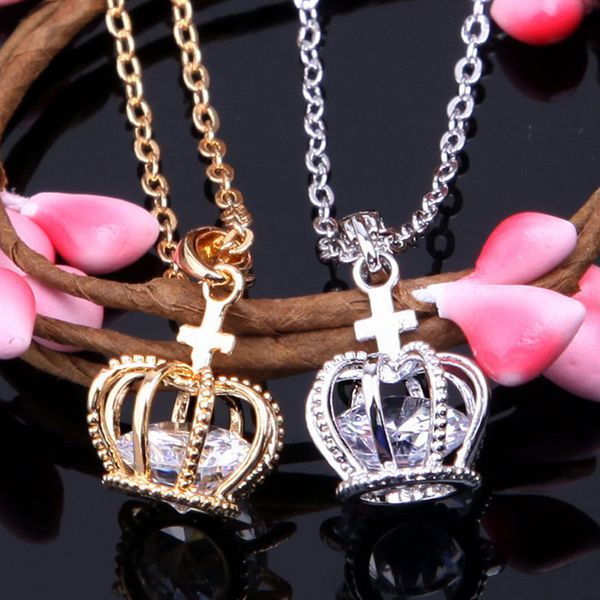 new fashion cute zircon crystal crown necklaces & pendants alloy chain for women jewelry ing, Silver
new fashion cute zircon crystal crown necklaces & pendants alloy chain for women jewelry ing, Silver