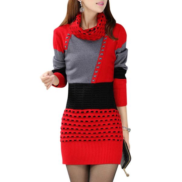 wholesale- 2017 new fashion women winter dress turtleneck long sleeve knitted sweater dress slim dress women sweaters pullovers ss206, White;black
wholesale- 2017 new fashion women winter dress turtleneck long sleeve knitted sweater dress slim dress women sweaters pullovers ss206, White;black