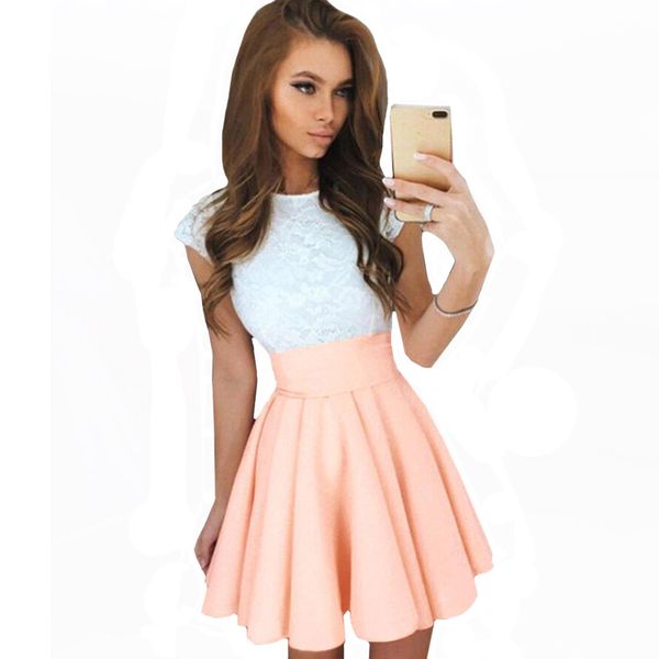 wholesale- yjsfg house women summer lace patchwork evening party dress 2017 girls cute o-neck office work dress a-line mini beach robe, White;black
wholesale- yjsfg house women summer lace patchwork evening party dress 2017 girls cute o-neck office work dress a-line mini beach robe, White;black