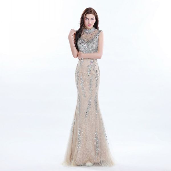 luxury sequined mermaid evening dresses tulle sheer beading necklace lace prom gown custom made floor length see through back party dress, Black;red
luxury sequined mermaid evening dresses tulle sheer beading necklace lace prom gown custom made floor length see through back party dress, Black;red