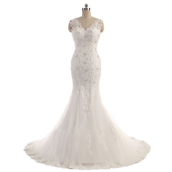 mermaid wedding dresses vestido de noiva vintage lace appliques bead robe de mariage vestidos de novia bride dresses, White
mermaid wedding dresses vestido de noiva vintage lace appliques bead robe de mariage vestidos de novia bride dresses, White