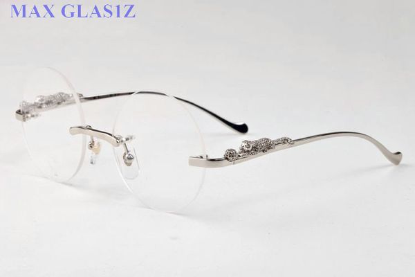 sunglasses designer rimless round frame glasses for men or women outdoor sports gold silver frame and clear lens with box, White;black
sunglasses designer rimless round frame glasses for men or women outdoor sports gold silver frame and clear lens with box, White;black