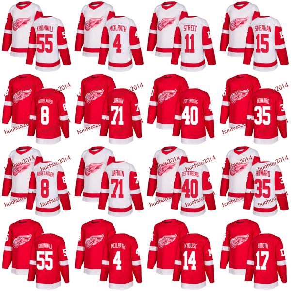 2017-2018 SeasonDetroit Red Wings 40 Henrik Zetterberg 71 Dylan Larkin 8 Justin Abdelkader 35 Jimmy Howard 55 Niklas Kronwall Hockey Jerseys
2017-2018 SeasonDetroit Red Wings 40 Henrik Zetterberg 71 Dylan Larkin 8 Justin Abdelkader 35 Jimmy Howard 55 Niklas Kronwall Hockey Jerseys