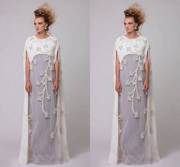luxury pearls beaded white and gray prom dresses cloak cape style tulle covered evening gowns floor length arabic women formal wear, Black;red
luxury pearls beaded white and gray prom dresses cloak cape style tulle covered evening gowns floor length arabic women formal wear, Black;red