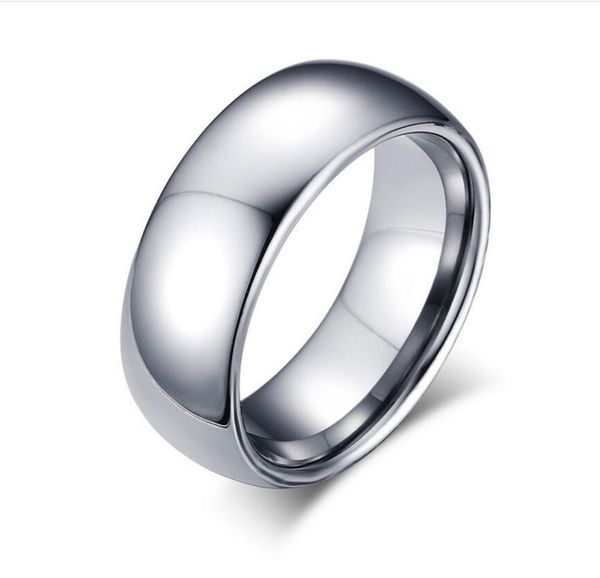 mens 6mm tungsten plain dome polished wedding band ring size 4-15, Silver 
mens 6mm tungsten plain dome polished wedding band ring size 4-15, Silver