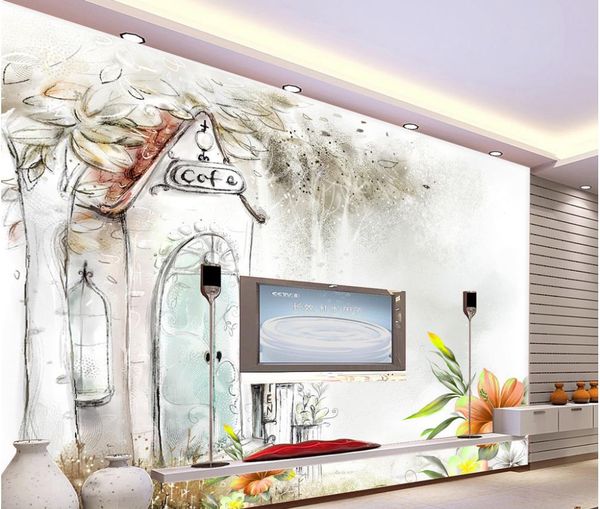fashion decor home decoration mural 3d wallpaper 3d wall papers for tv backdrop