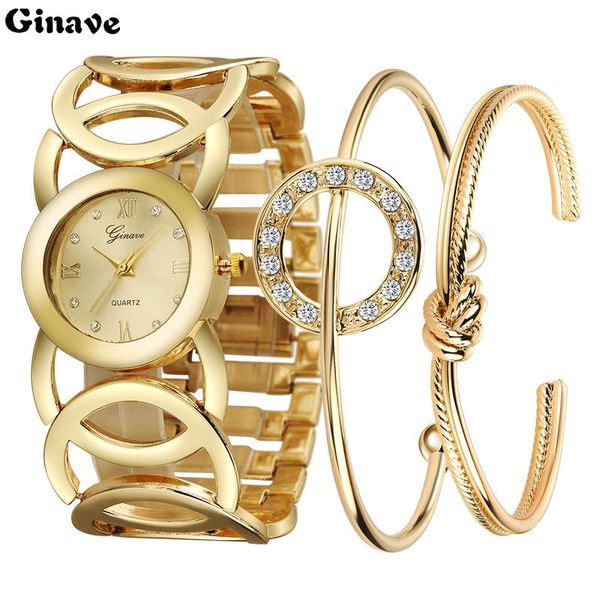 new ladies fashion watches 18k gold bracelet set watch is very fashion and beautiful show woman's charm, Slivery;brown
new ladies fashion watches 18k gold bracelet set watch is very fashion and beautiful show woman's charm, Slivery;brown