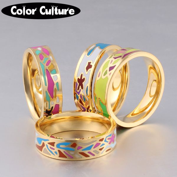 wholesale- the new stainless steel rings jewelry colorful geometric enamel rings for women friends holiday gifts gilded rings, Golden;silver 
wholesale- the new stainless steel rings jewelry colorful geometric enamel rings for women friends holiday gifts gilded rings, Golden;silver